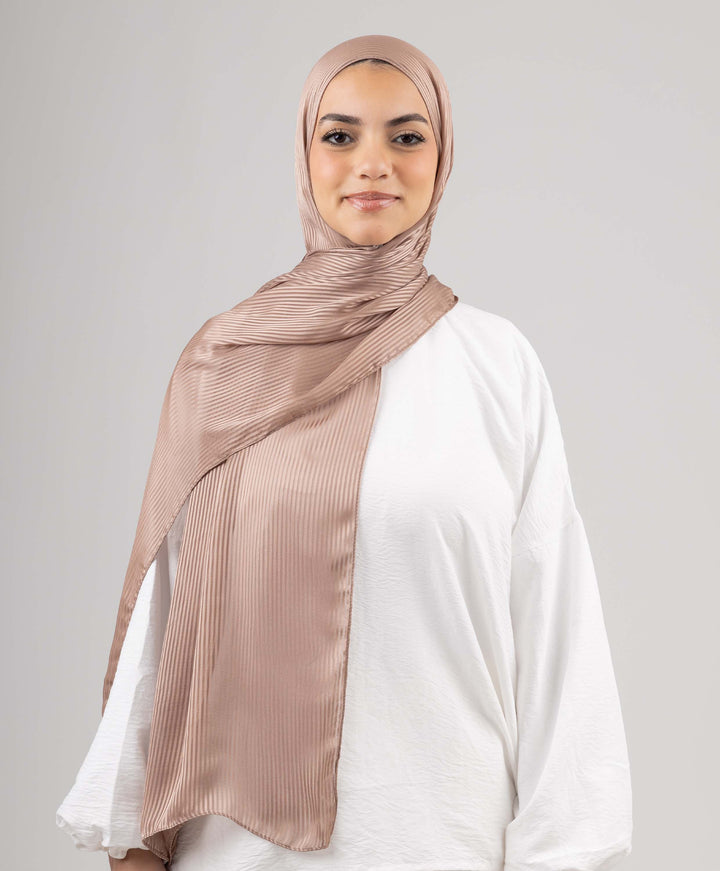 Lined Satin Chiffon Scarf