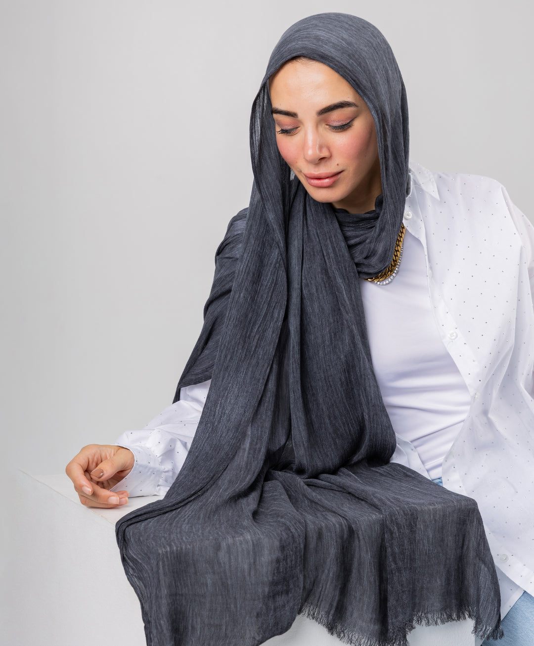 Marble Linen Scarf