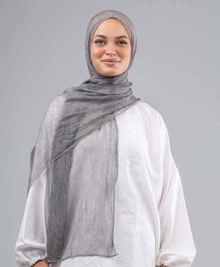 Plain Marble Chiffon Scarf