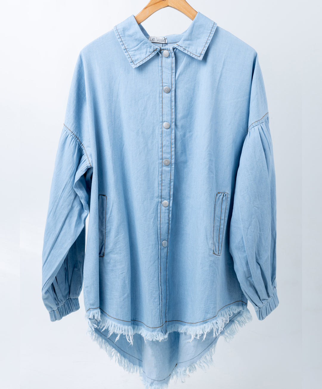 Denim Puffy Chemise