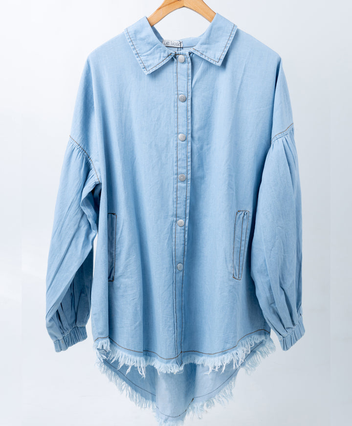 Denim Puffy Chemise