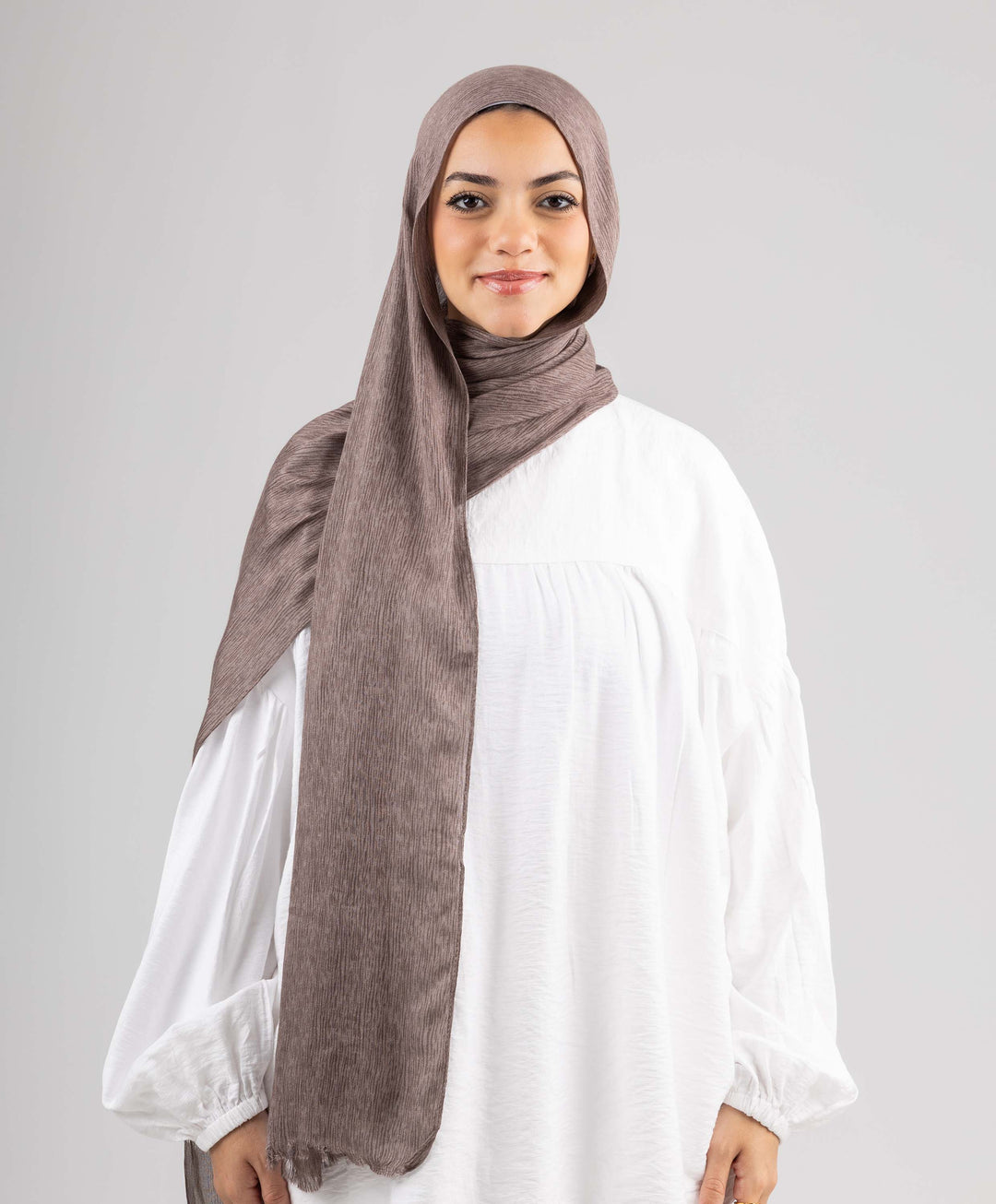 Foggy Marble Tassels Cotton Scarf