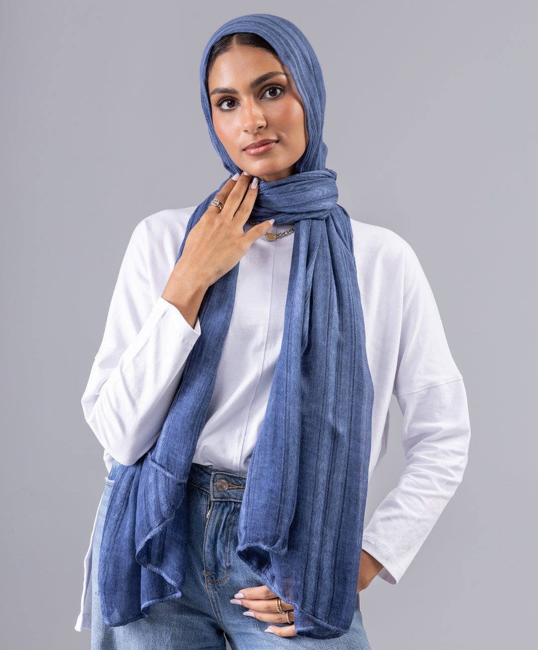 Striped Linen Scarf