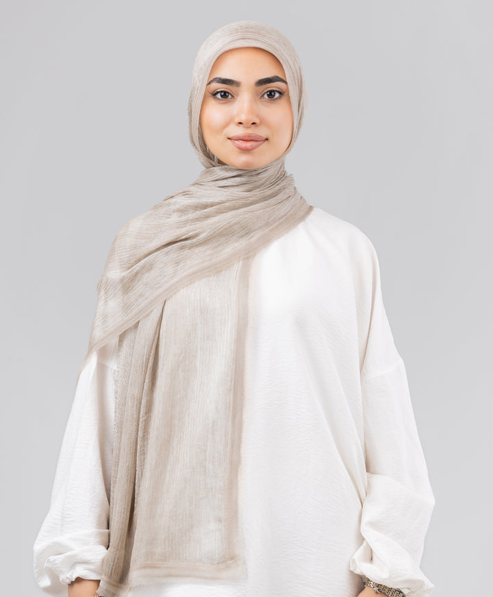 Silk Linen Line Scarf