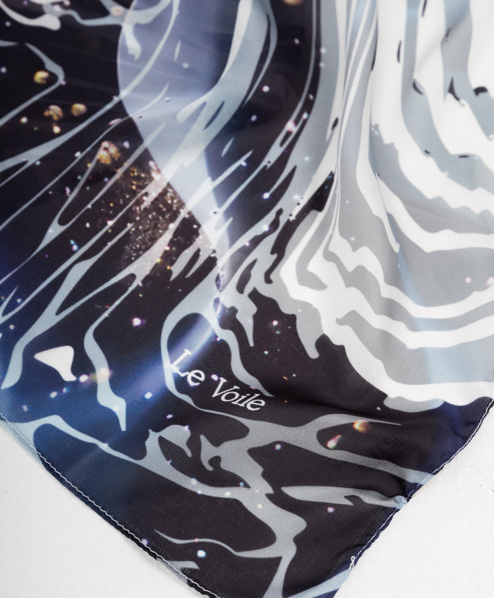 Printed Thick Satin Sq. Scarf