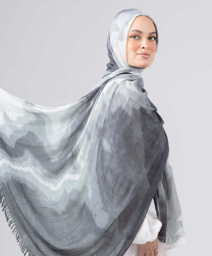 Wave Dye Linen Scarf