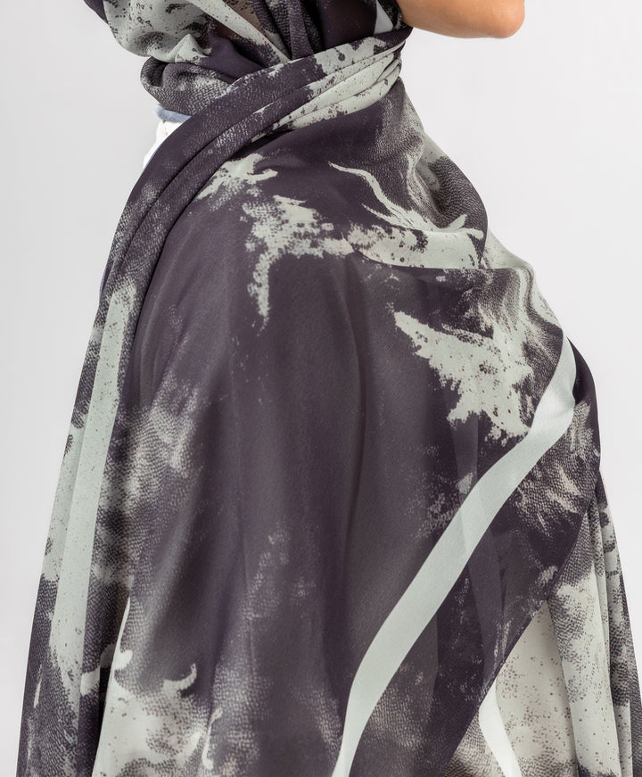 Dual Grey Chiffon Scarf