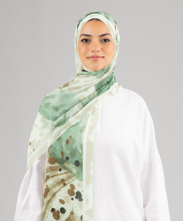 Verdant Chiffon Scarf