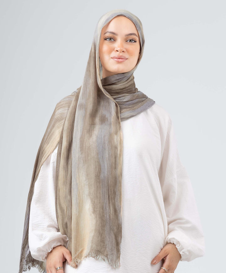 Tie Dye Linen Scarf
