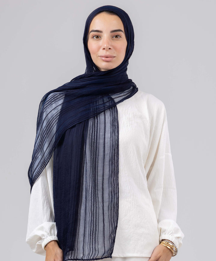 Gloss Silk Stripes Scarf
