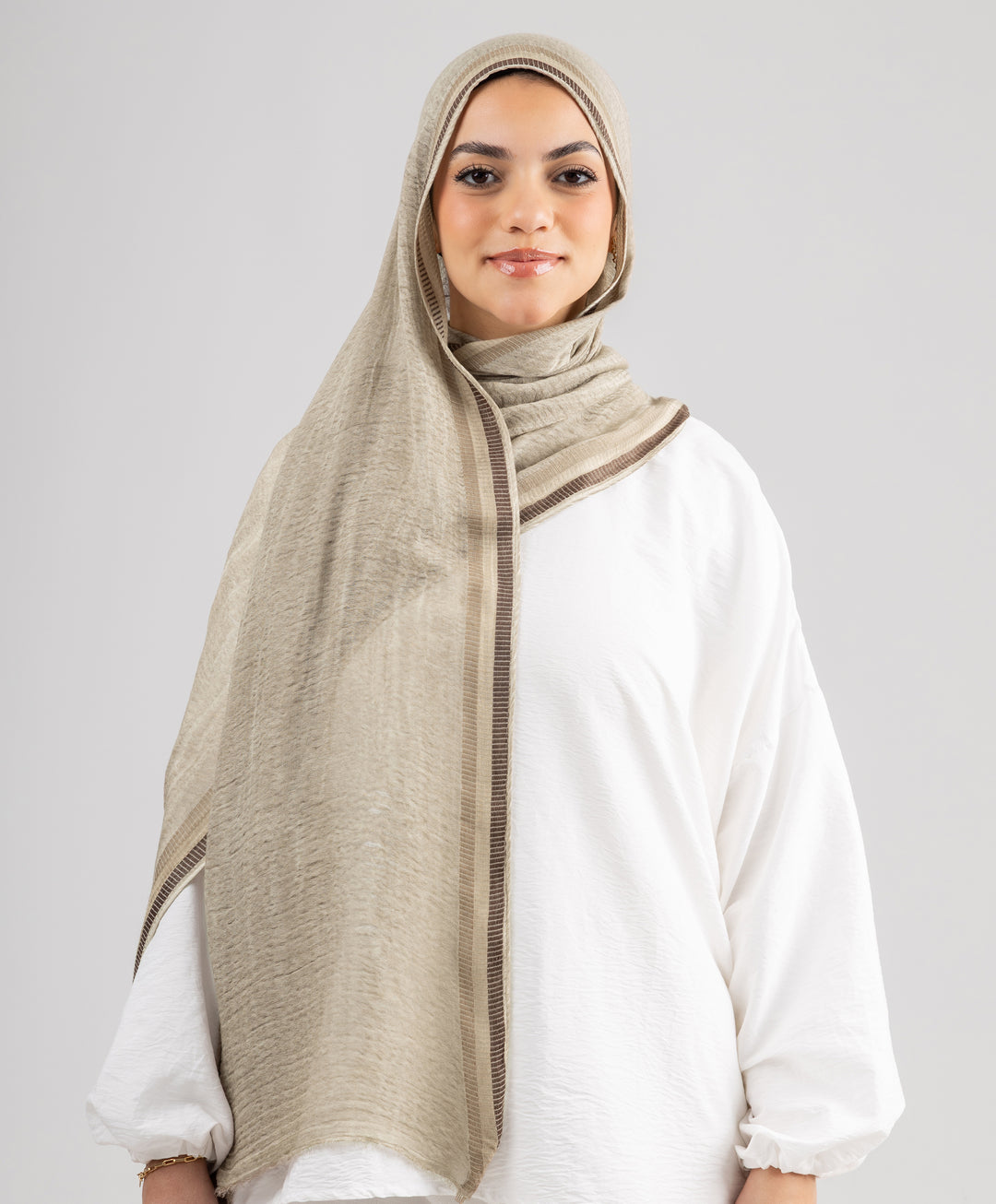 Lined Marble Linen Scarf