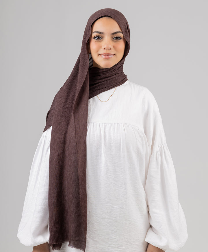 Foggy Marble Tassels Cotton Scarf