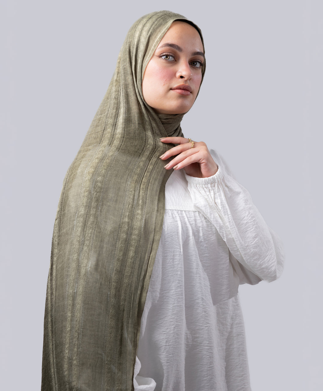 Striped Marble Linen Scarf