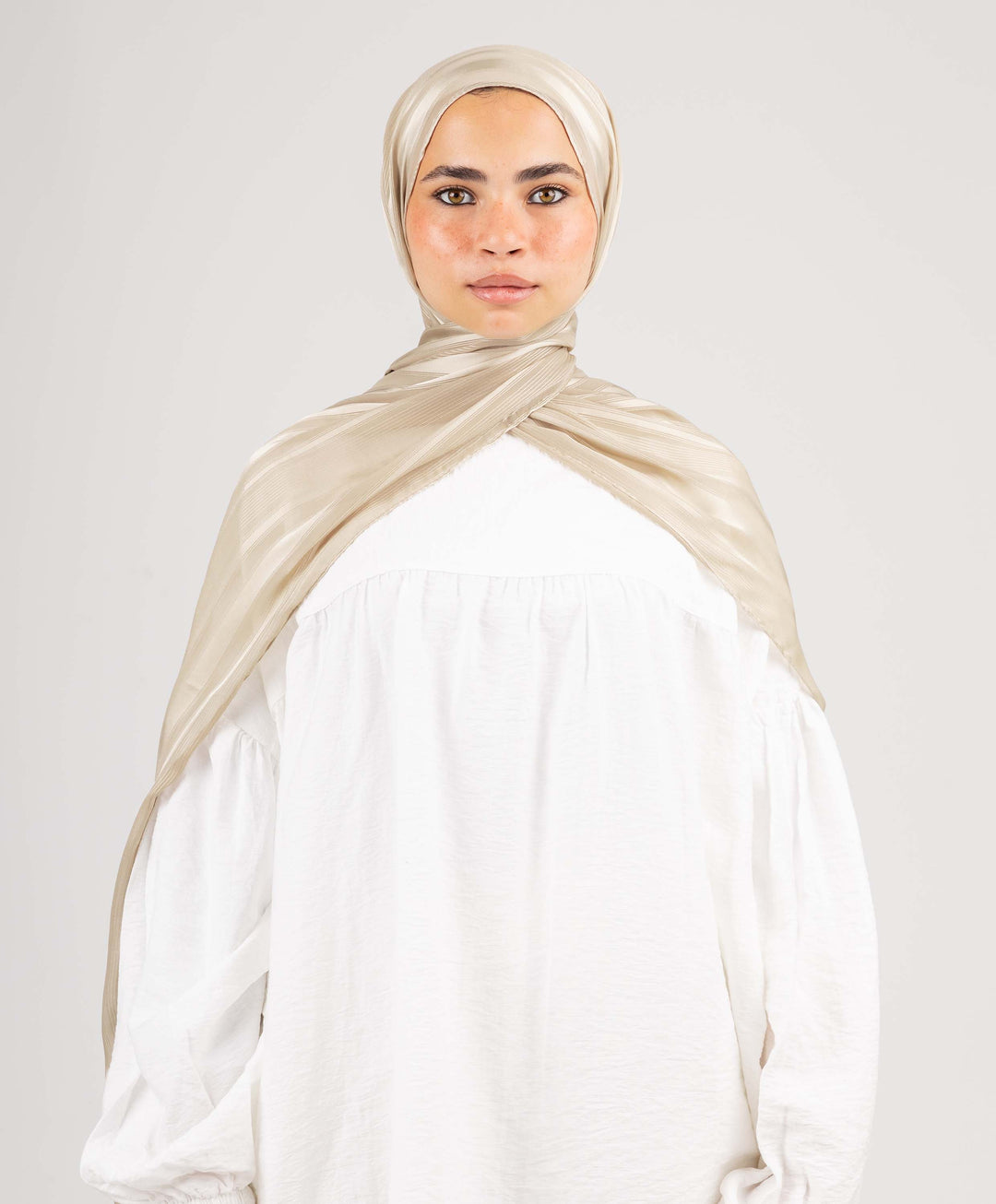 Dainty Satin Chiffon Scarf