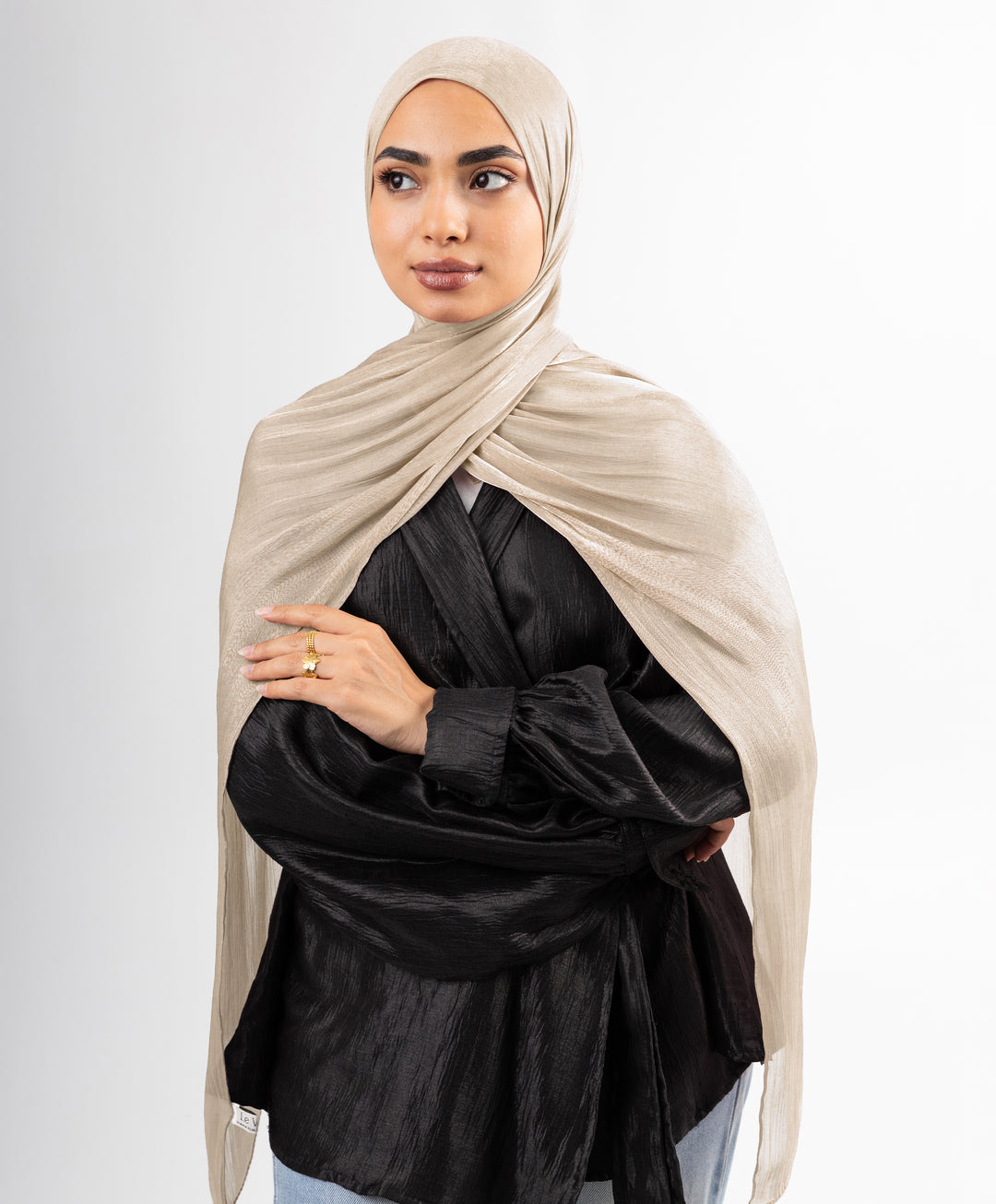 Organza Crinkle Satin Scarf