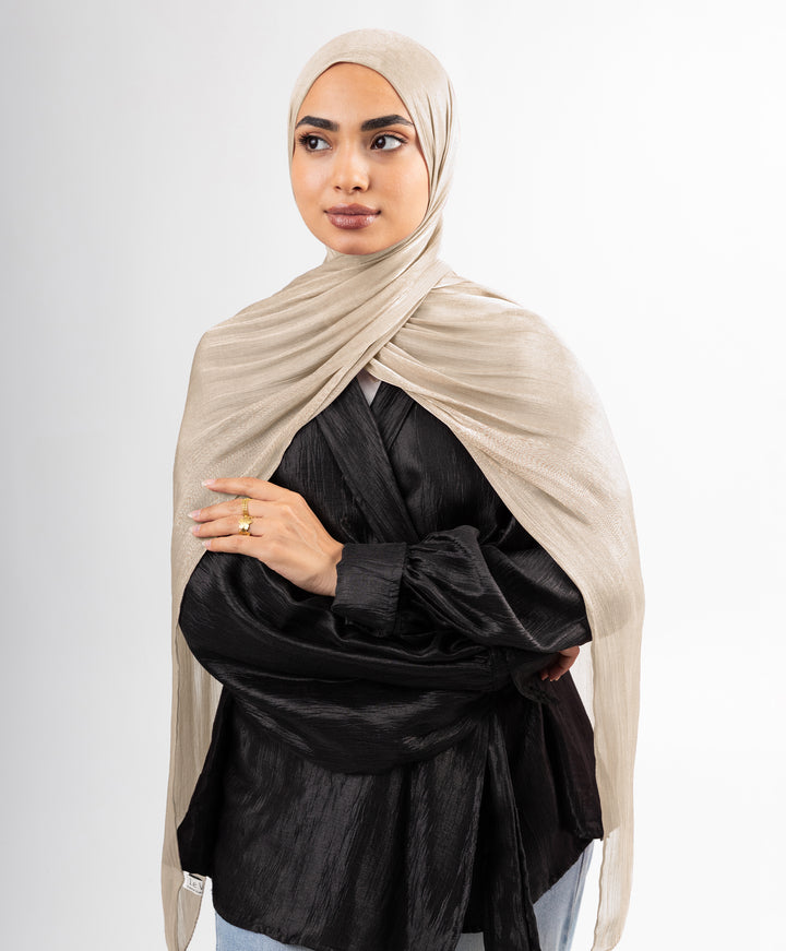 Organza Crinkle Satin Scarf
