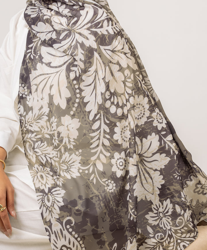 Olive Damask Scarf