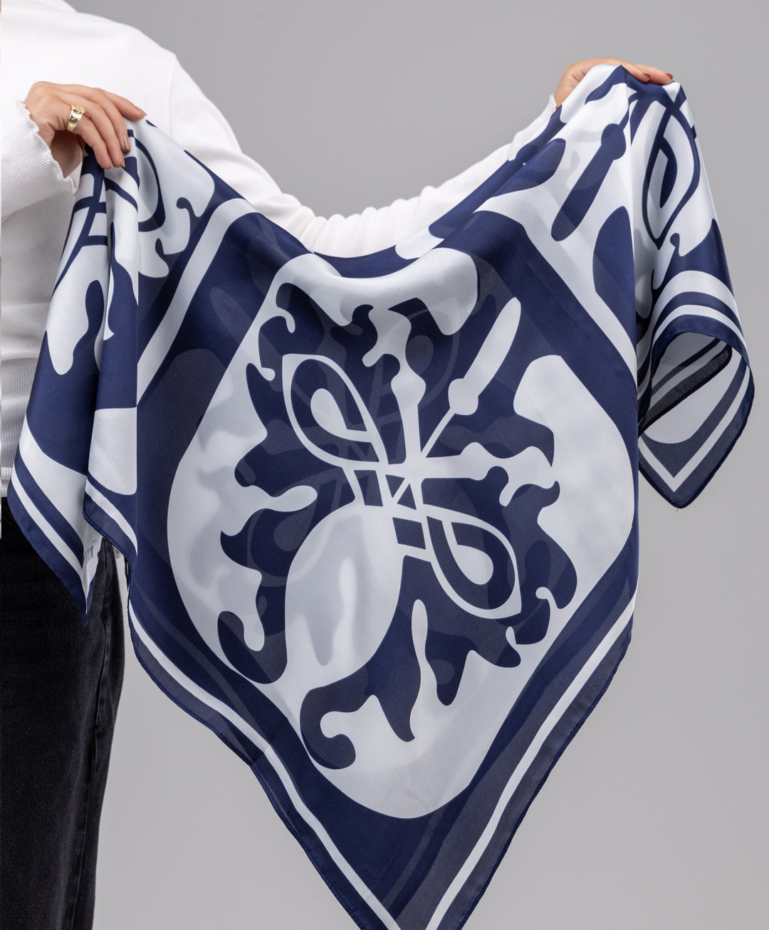 Printed Silk Square Scarf