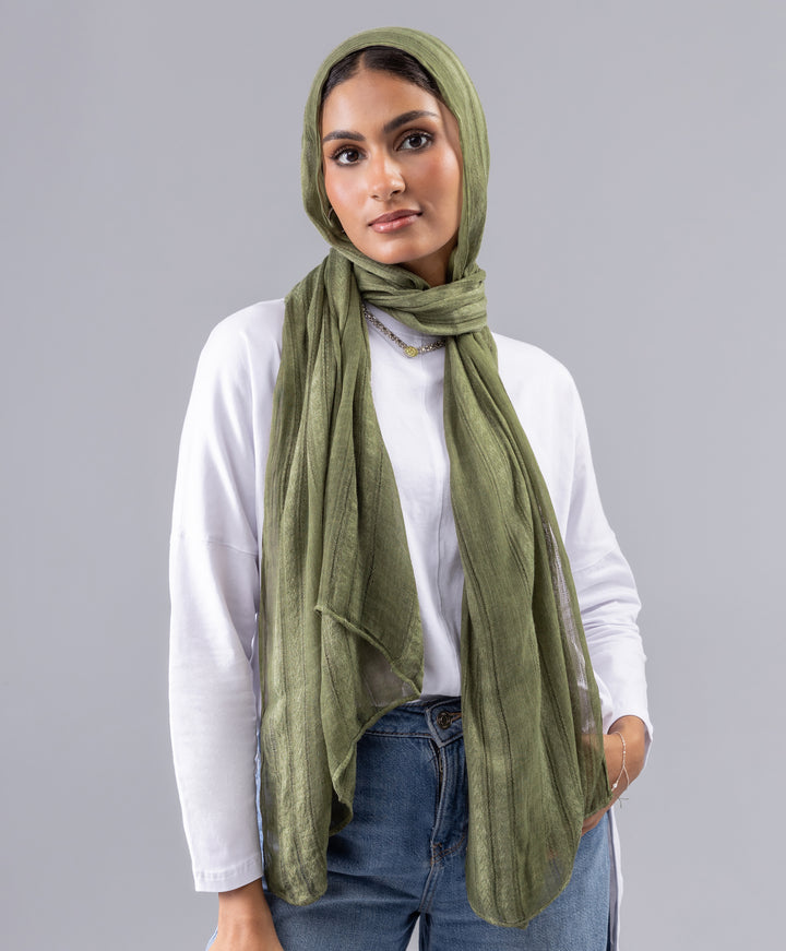Striped Linen Scarf