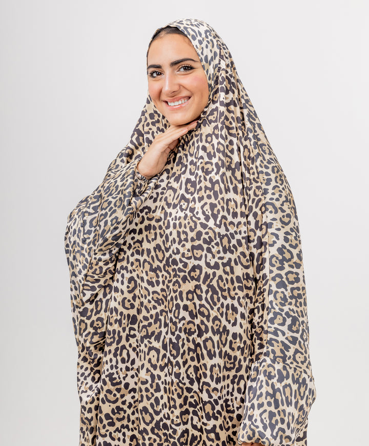 Leopard Elegance Satin Khemar