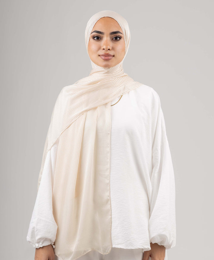 Lined Satin Chiffon Scarf