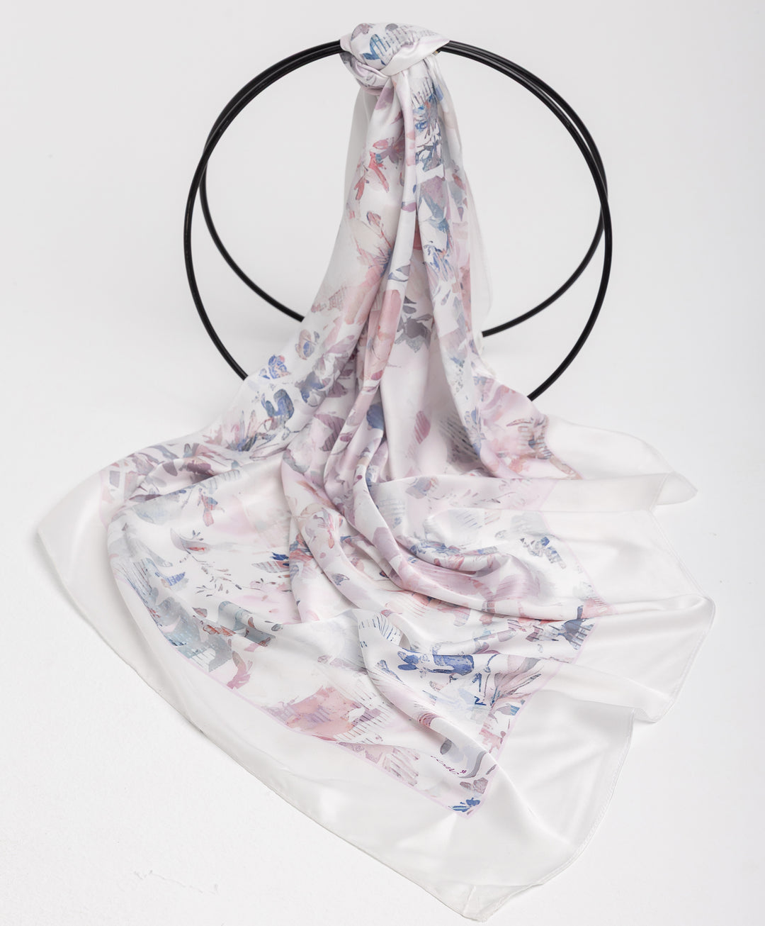 Printed Thick Satin Sq. Scarf