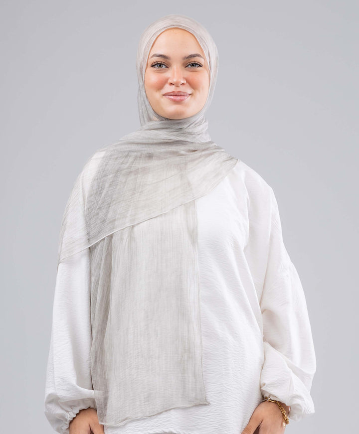 Lined Marble Chiffon Scarf