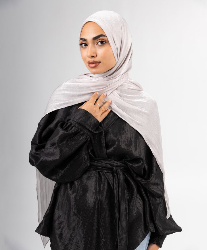 Organza Crinkle Satin Scarf
