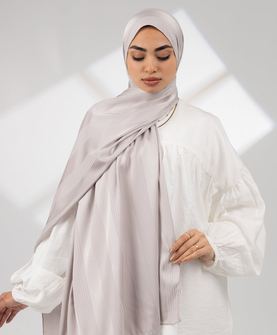 Striped Satin Scarf