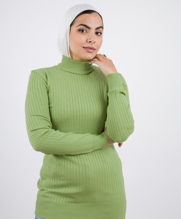 Wide Short Ribbed Pullover