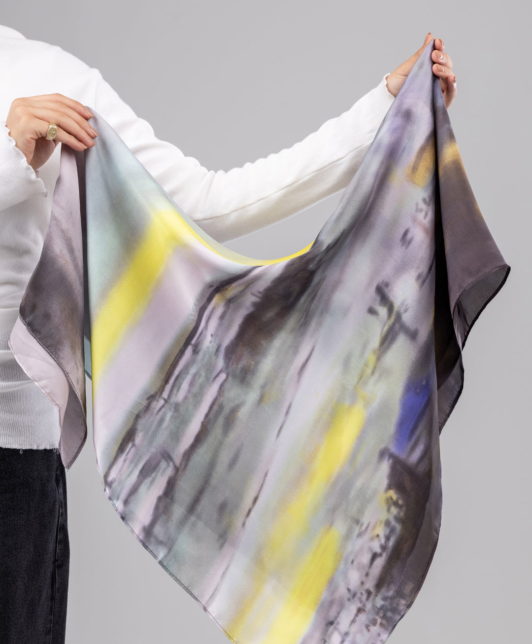 Printed Silk Square Scarf