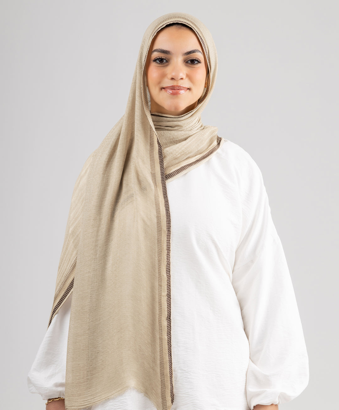 Lined Marble Linen Scarf