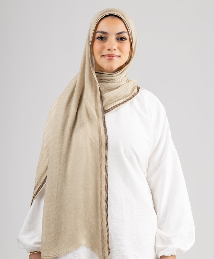 Lined Marble Linen Scarf