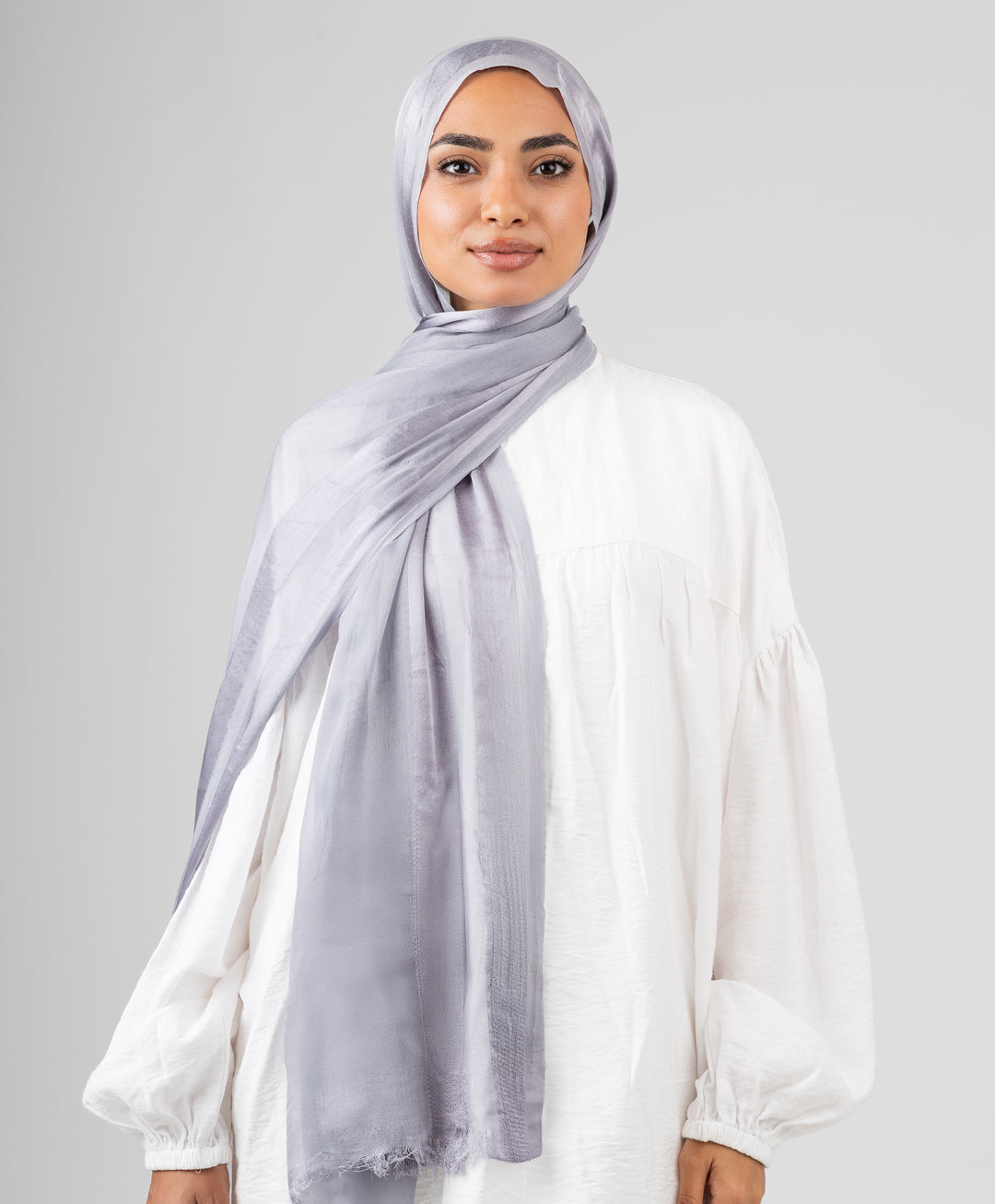 Glowy Satin Linen Scarf