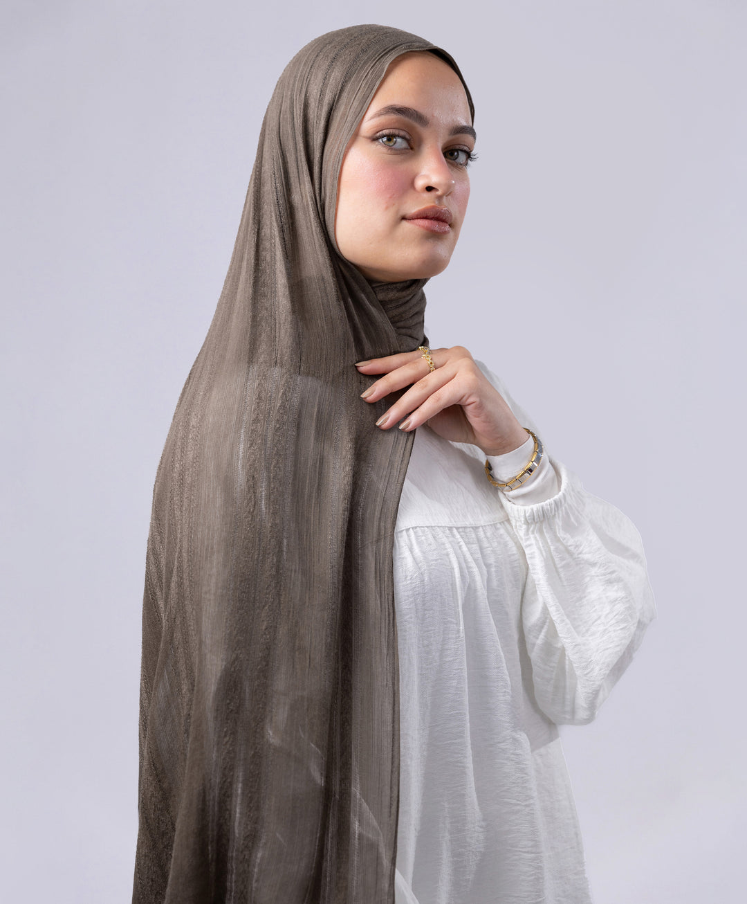 Striped Marble Linen Scarf