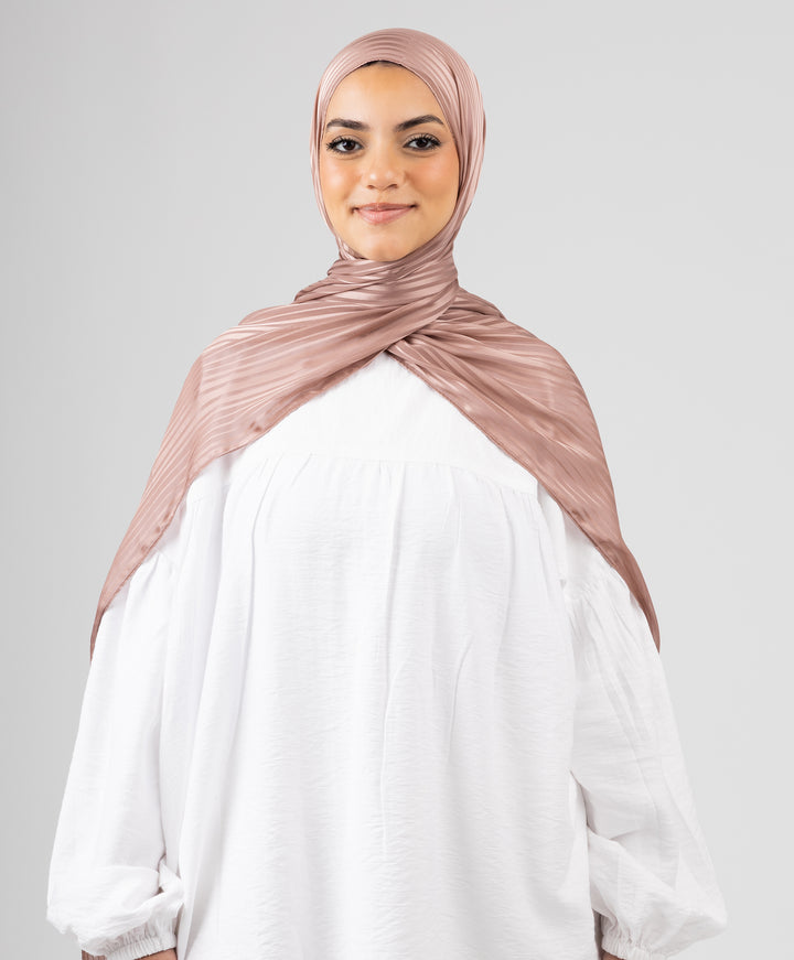 Linear Satin Chiffon Scarf