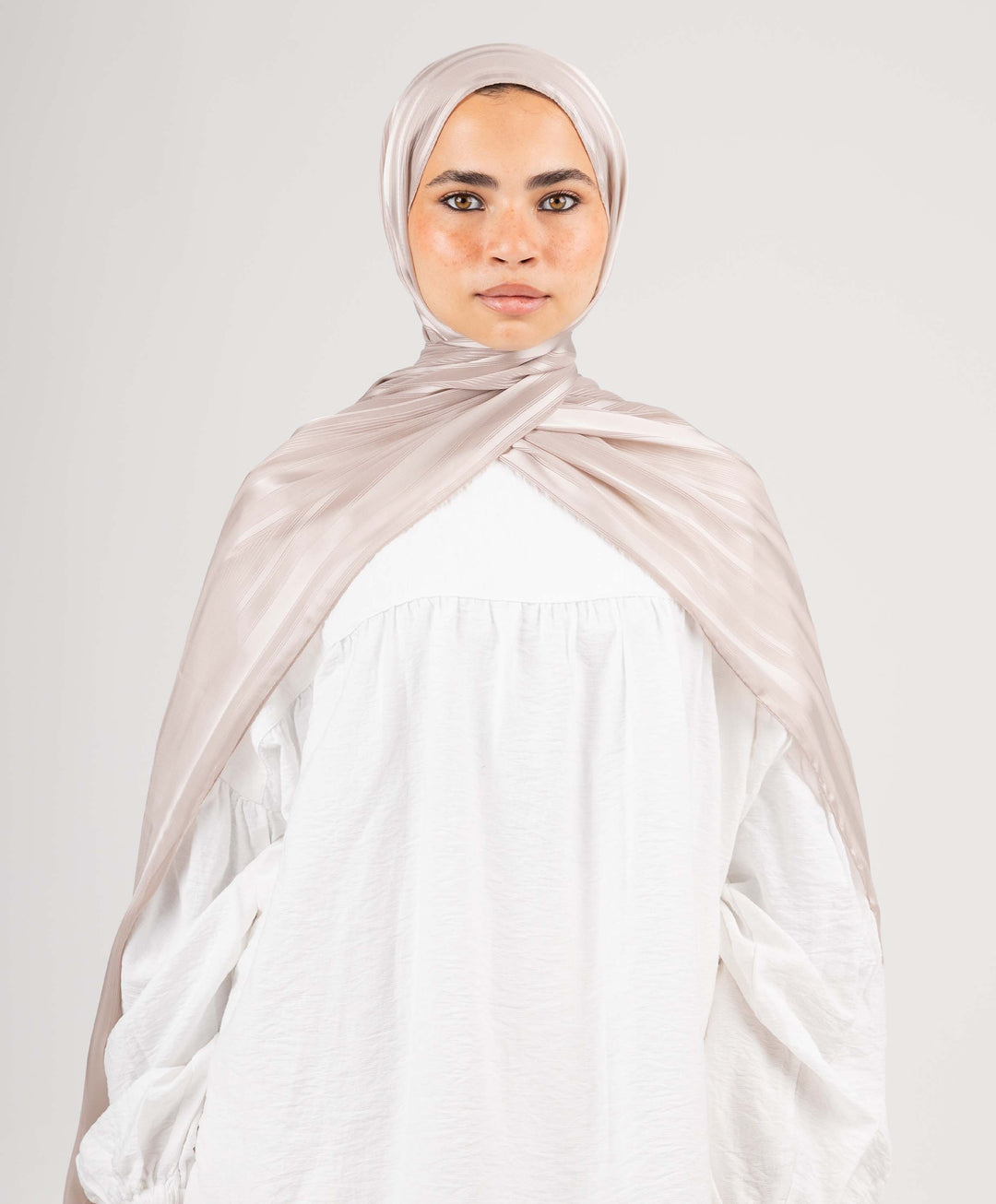 Dainty Satin Chiffon Scarf