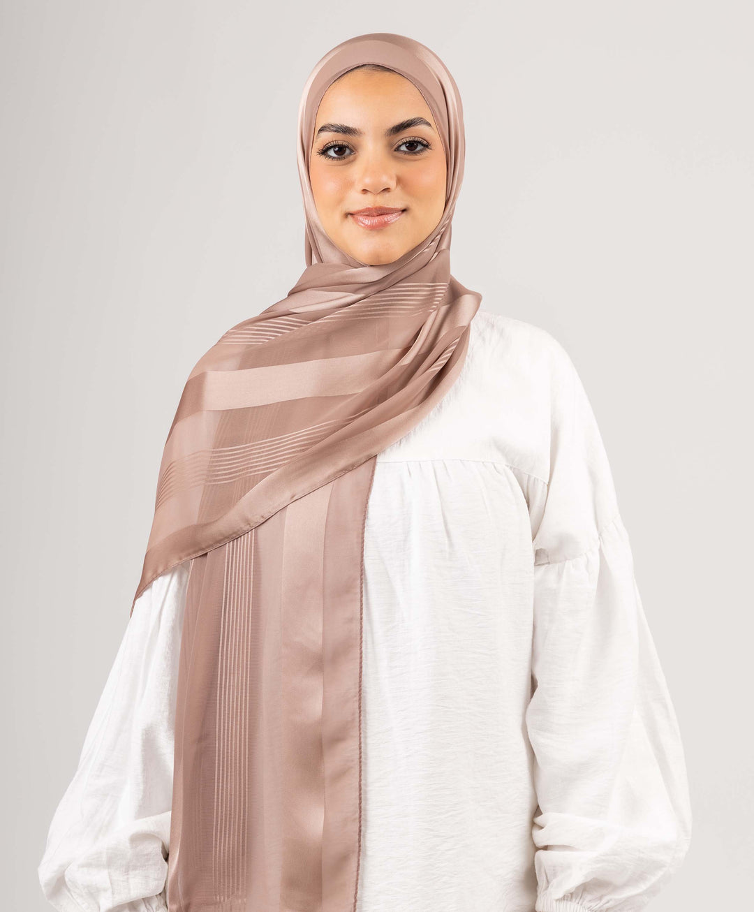 Stately Satin Chiffon Scarf