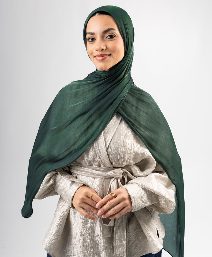 Organza Crinkle Satin Scarf