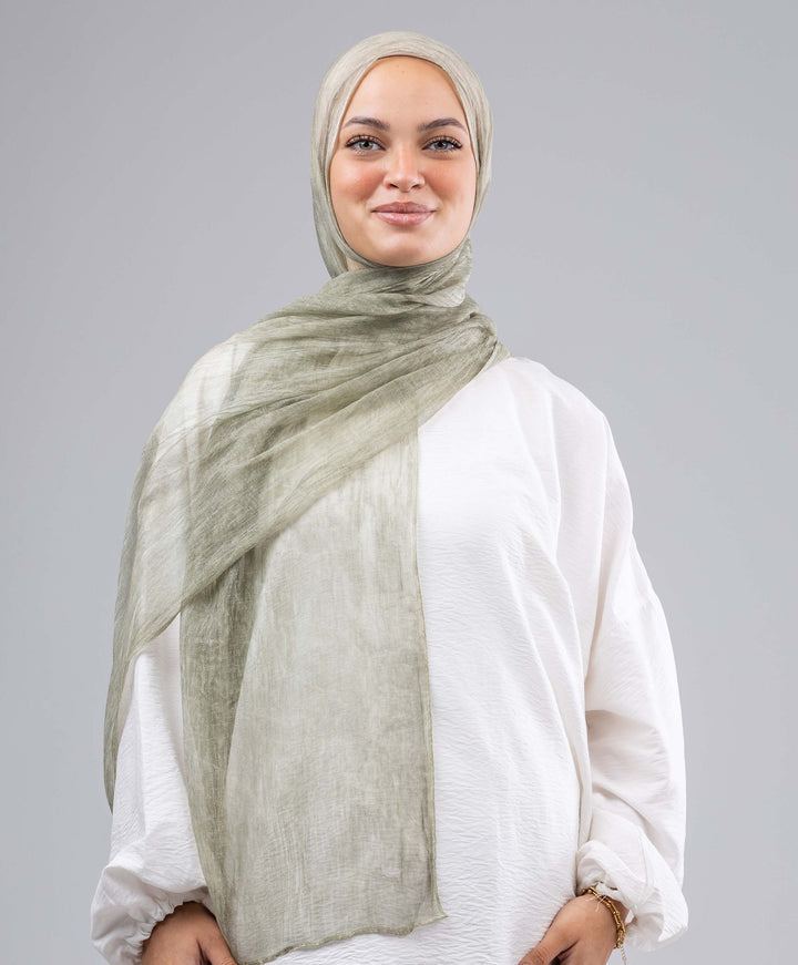 Plain Marble Chiffon Scarf