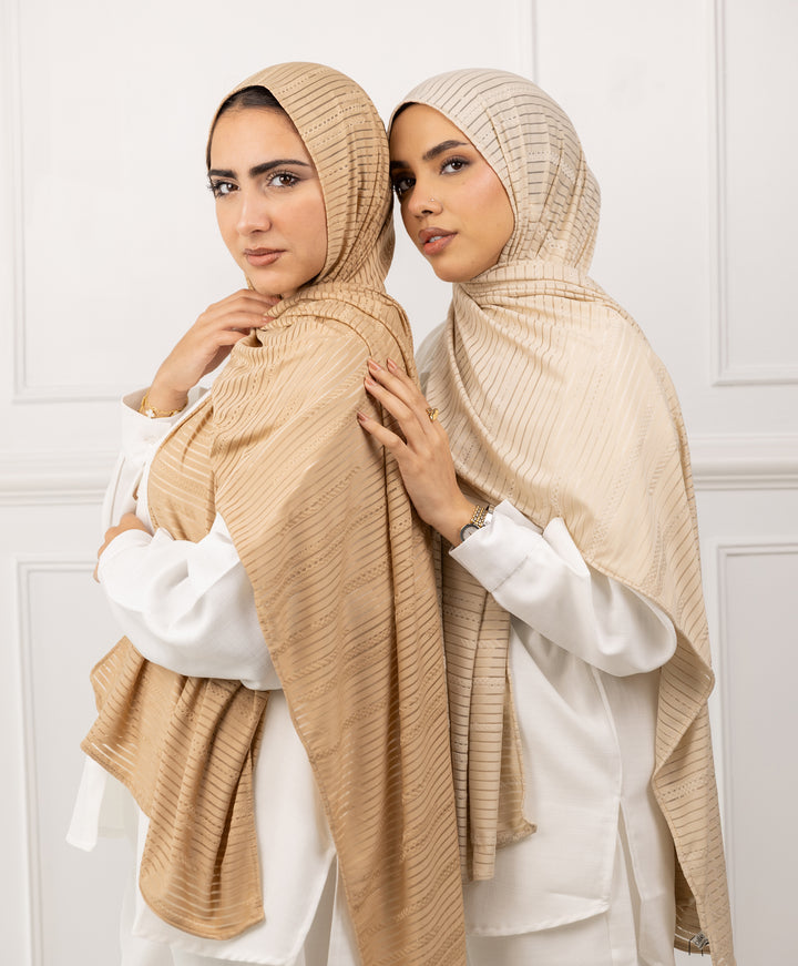 Embroidered Kuwaiti Lycra Scarf