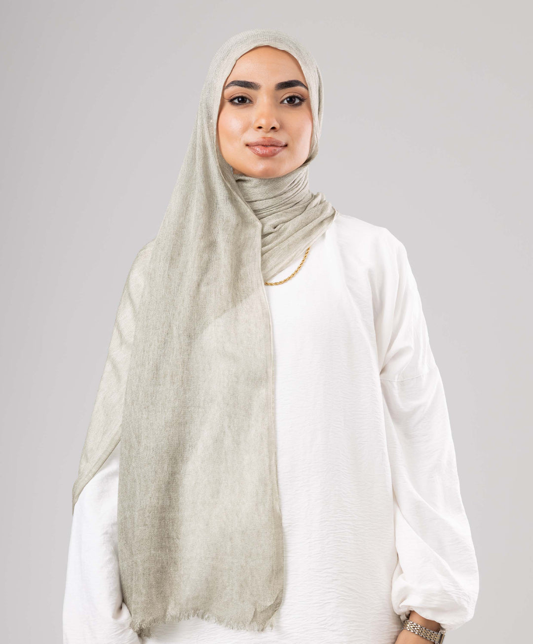 Fuzzy Linen Marble Scarf
