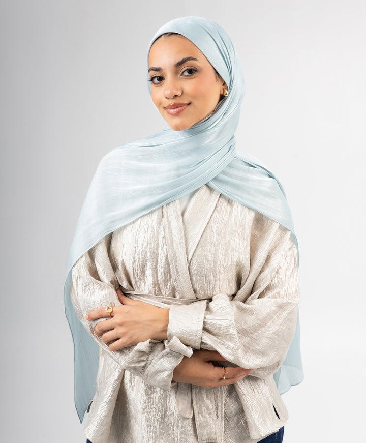 Organza Crinkle Satin Scarf