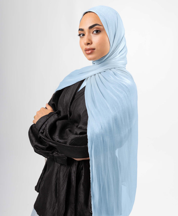 Organza Crinkle Satin Scarf