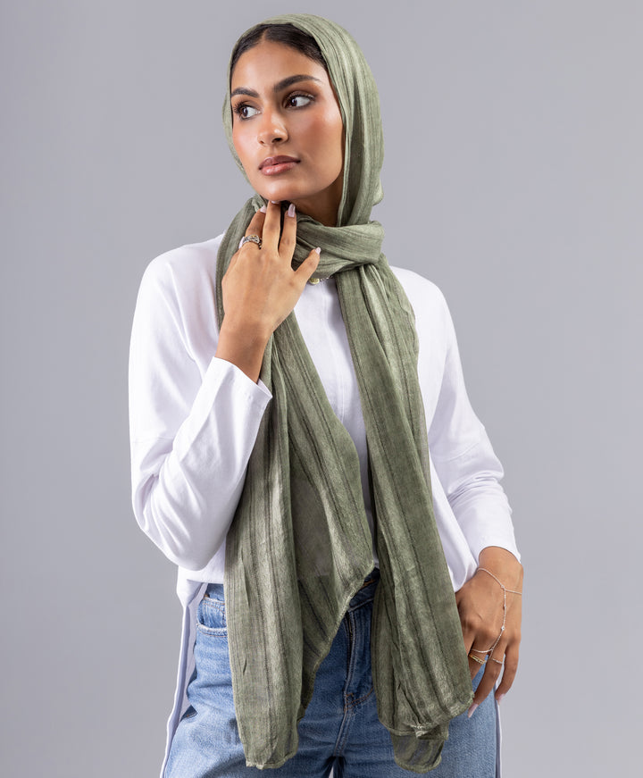 Striped Linen Scarf