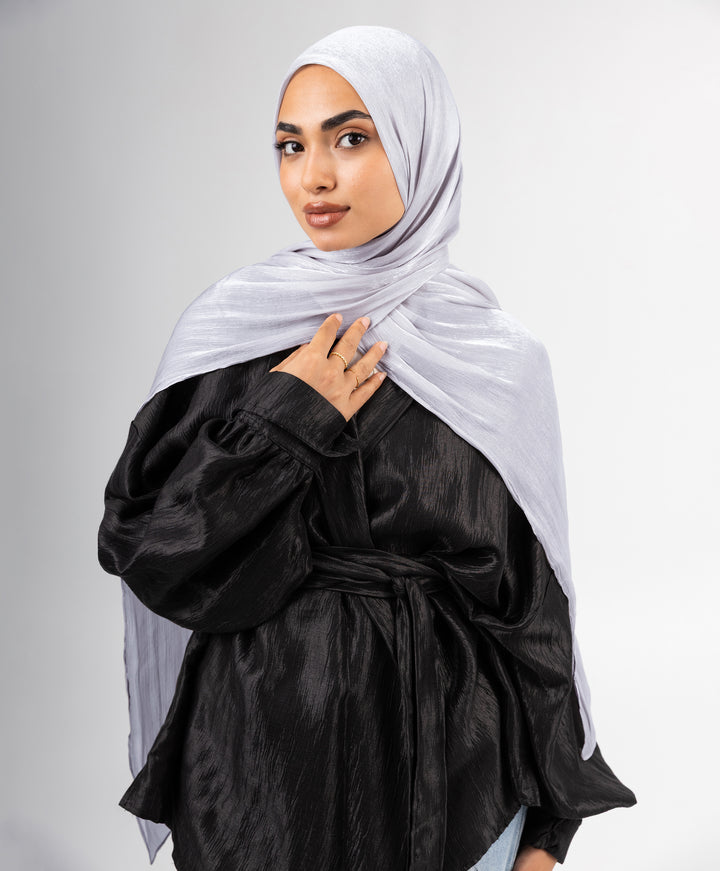 Organza Crinkle Satin Scarf