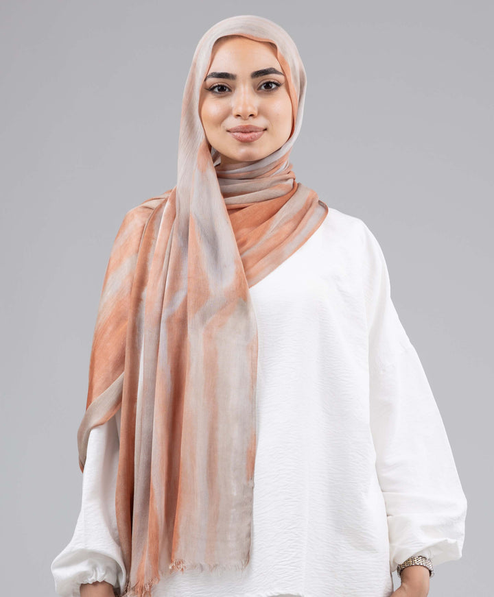 Tie Dye Linen Scarf