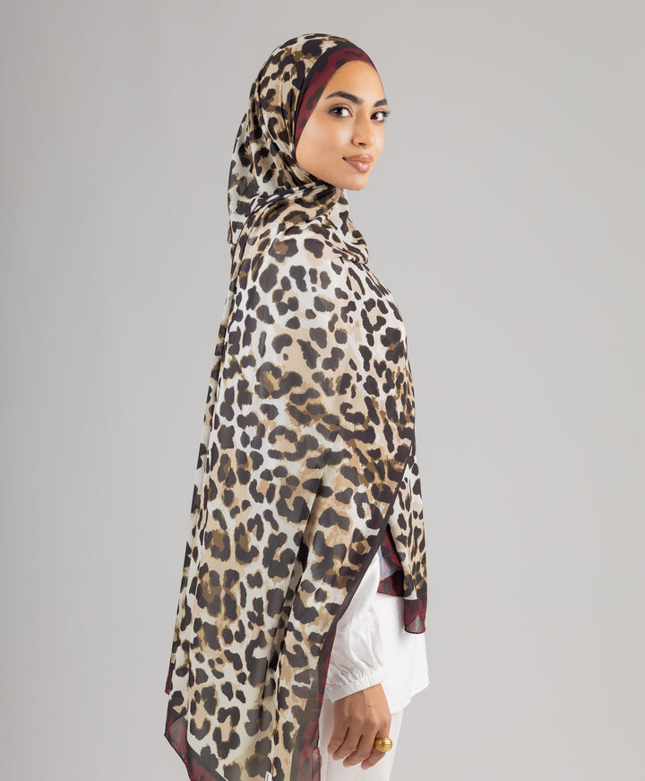 Golden Spots Chiffon Scarf