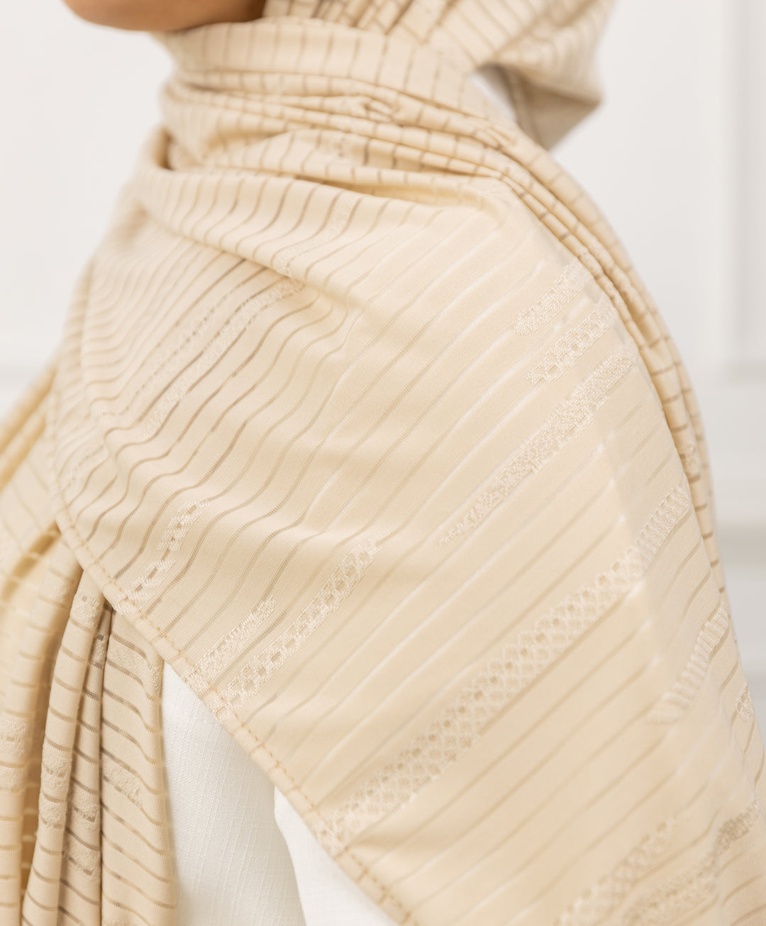 Embroidered Kuwaiti Lycra Scarf