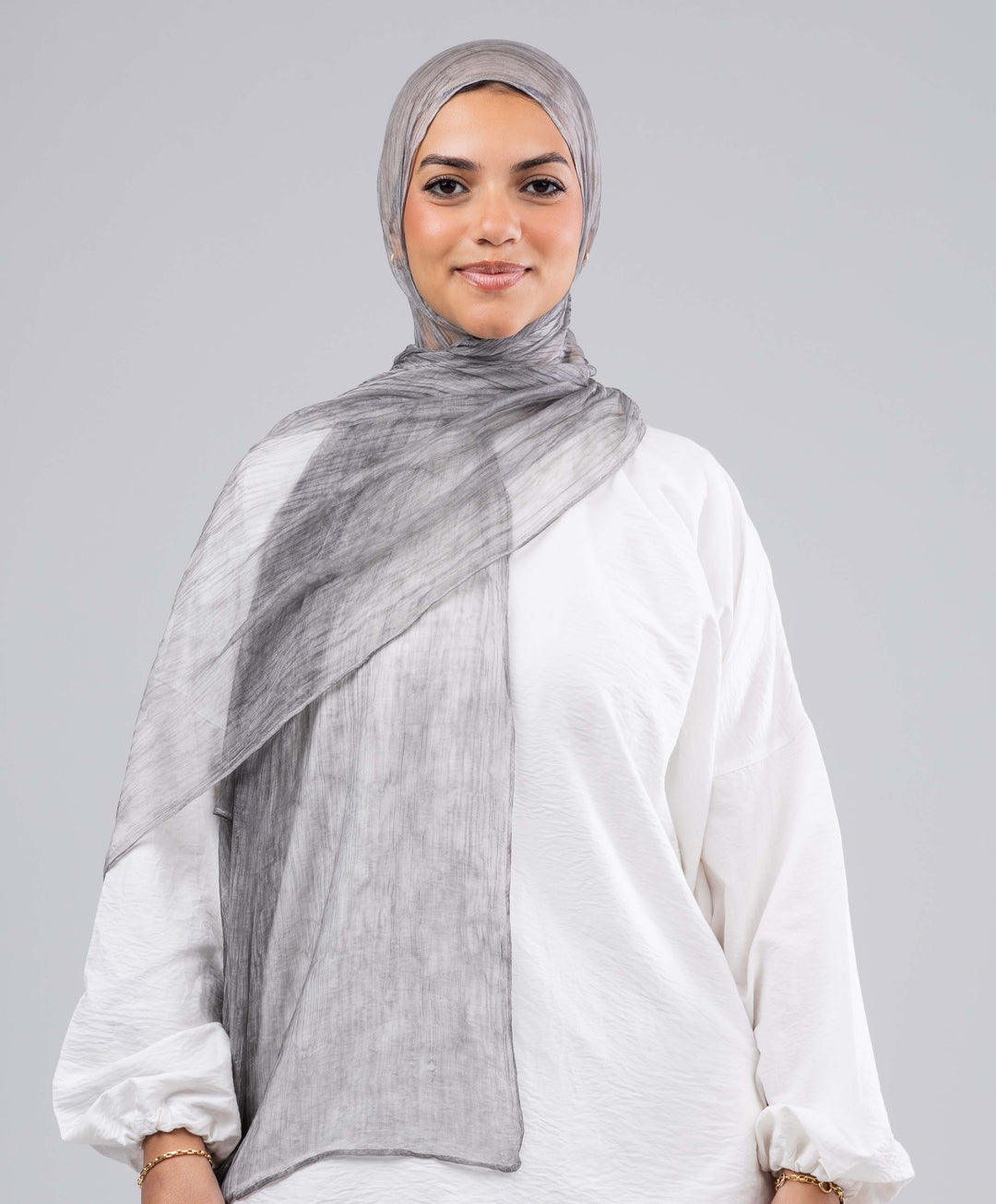 Lined Marble Chiffon Scarf